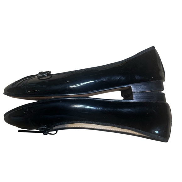 Chanel Ballet CC Black Patent Leather Ballerina Shoes 40c - Picture 4 of 8